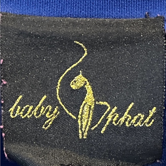 90s BLUE BABY Phat Track Jacket S White stripes Full Zip Coat Black Logo 90s Y2K - Picture 3 of 10